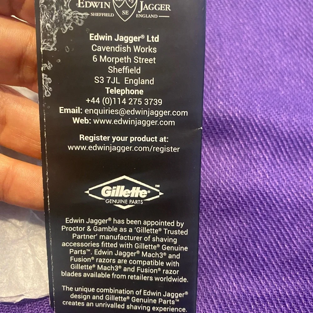 Edwin Jagger Bulbous Gillette Fusion ProGlide Razor new